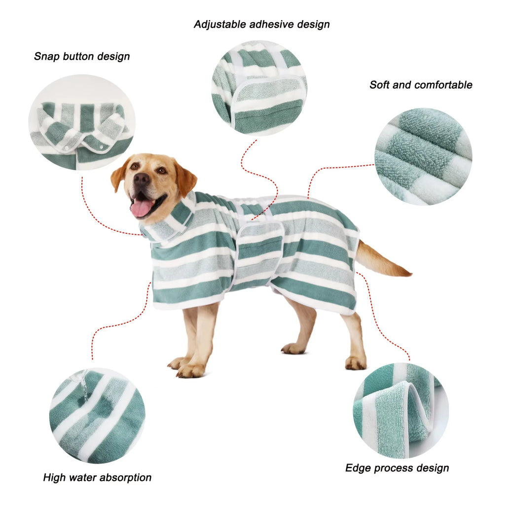 Oasis Hound™ Quick-Dry Pet Bathrobe Towel