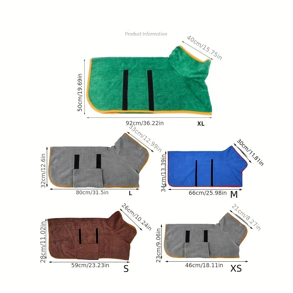 Oasis Hound™ Quick-Dry Pet Bathrobe Towel