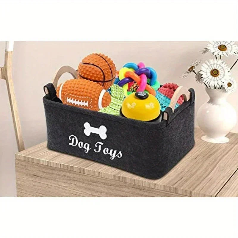 Oasis Hound™ Felt Pet Toy Storage Box