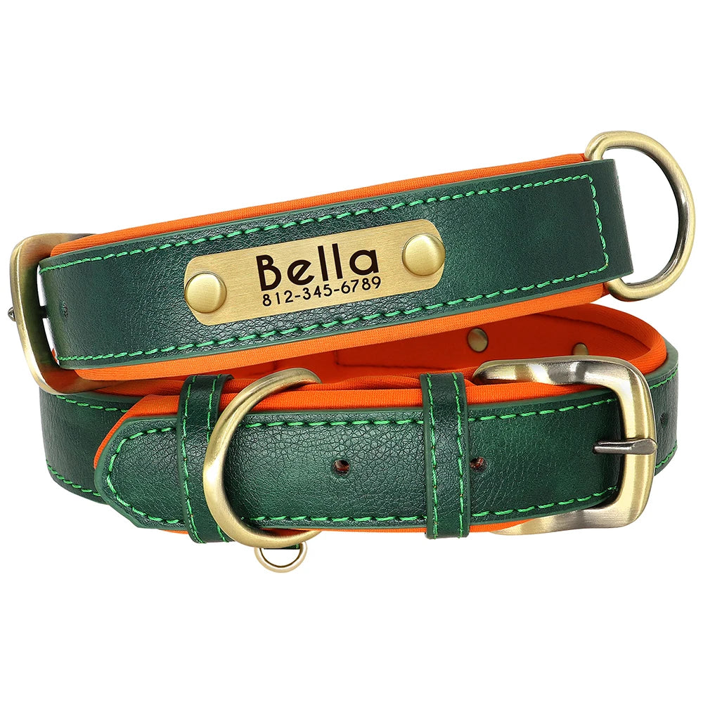 Oasis Hound™ Customized Leather Dog Collar &amp; Leash Set