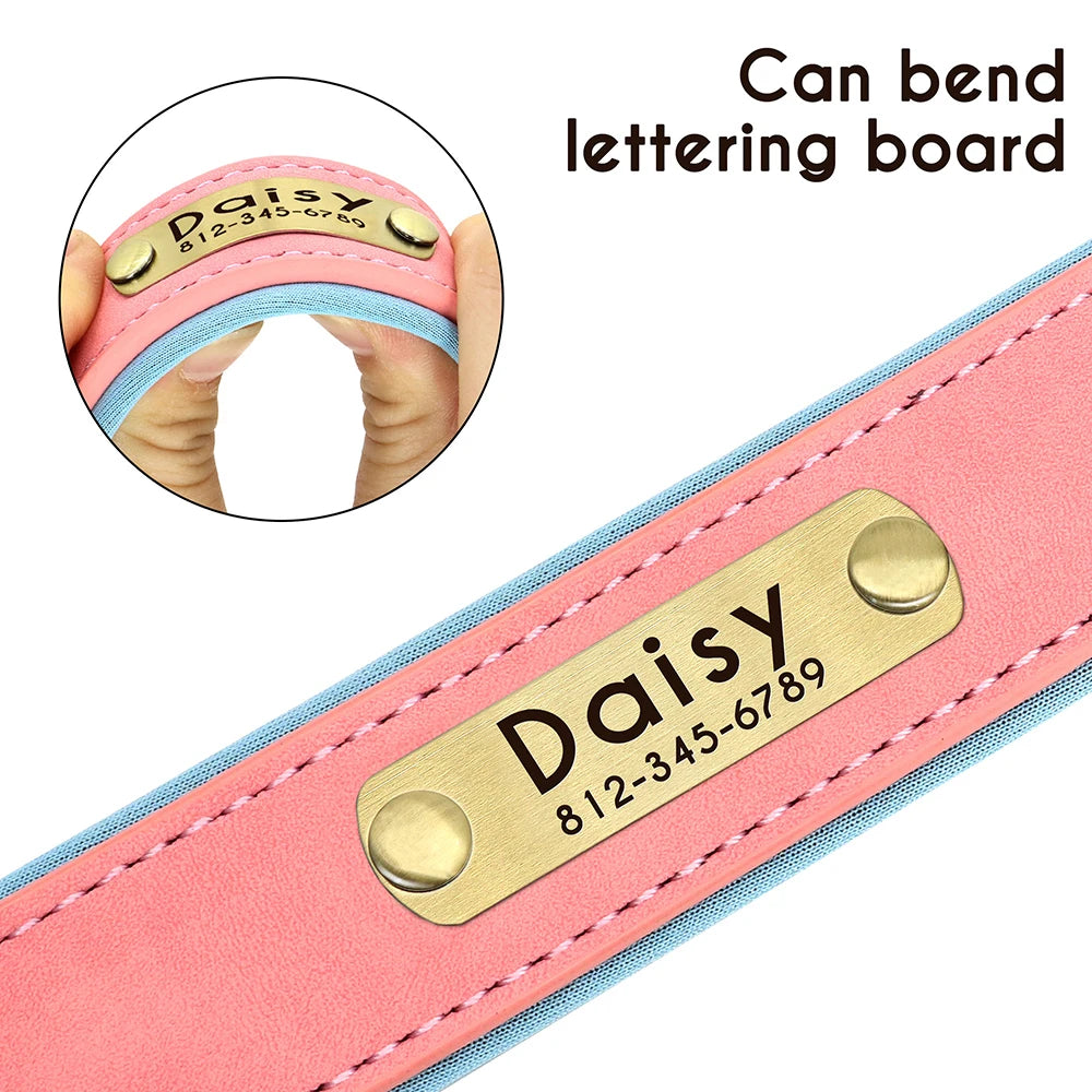 Oasis Hound™ Customized Leather Dog Collar &amp; Leash Set