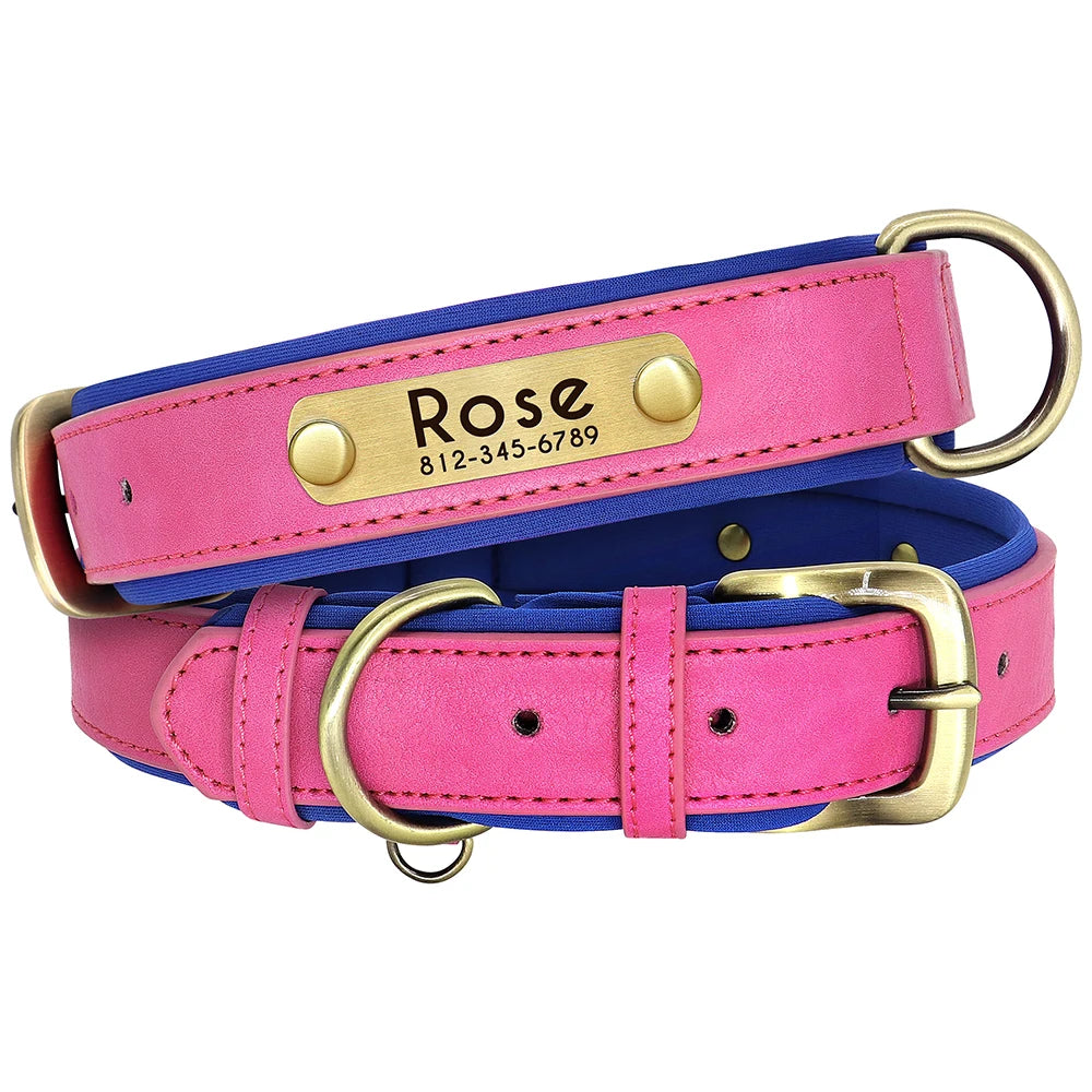 Oasis Hound™ Customized Leather Dog Collar &amp; Leash Set
