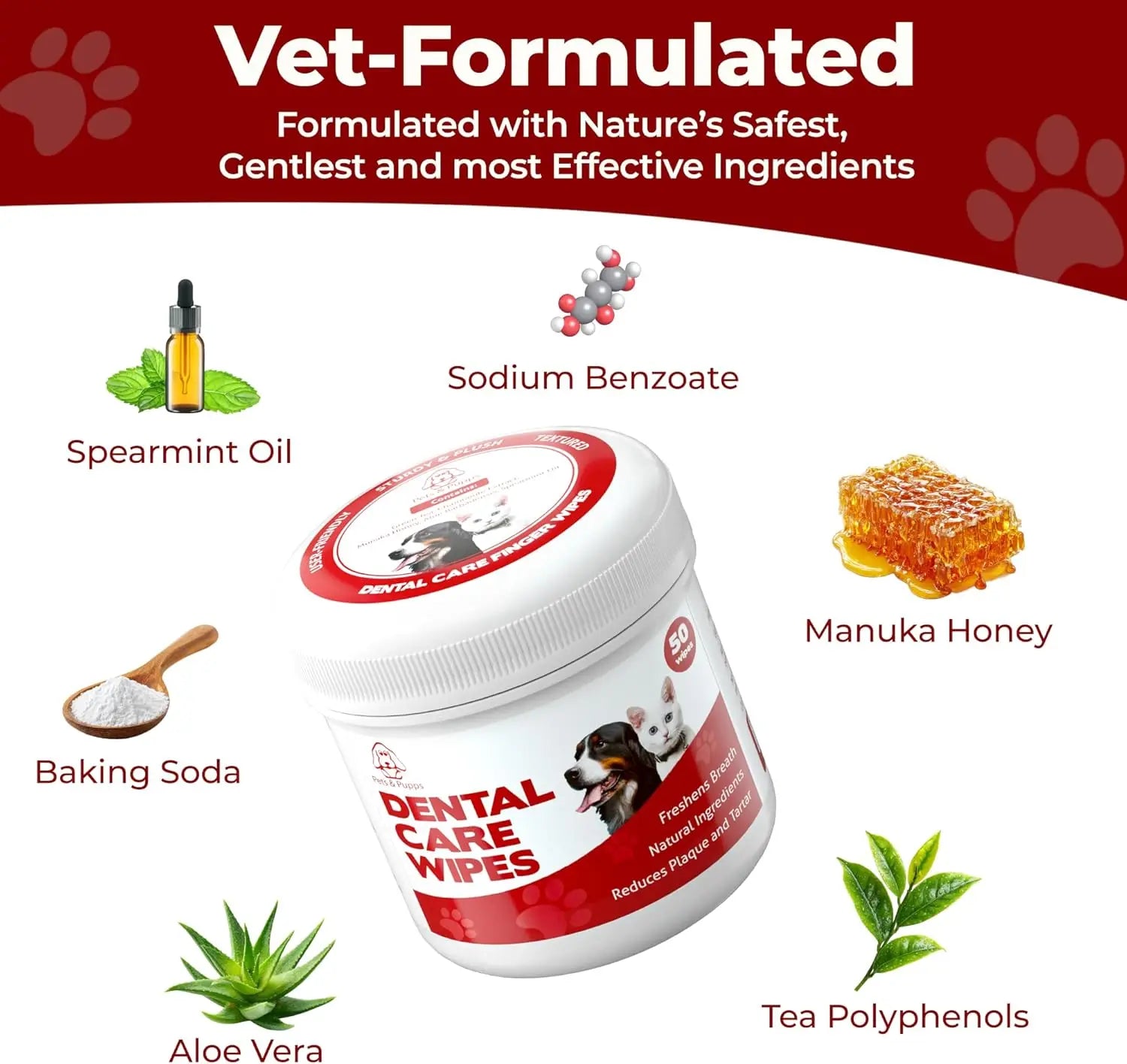 Oasis Hound™ Dog &amp; Cat Dental Cleaning Wipes